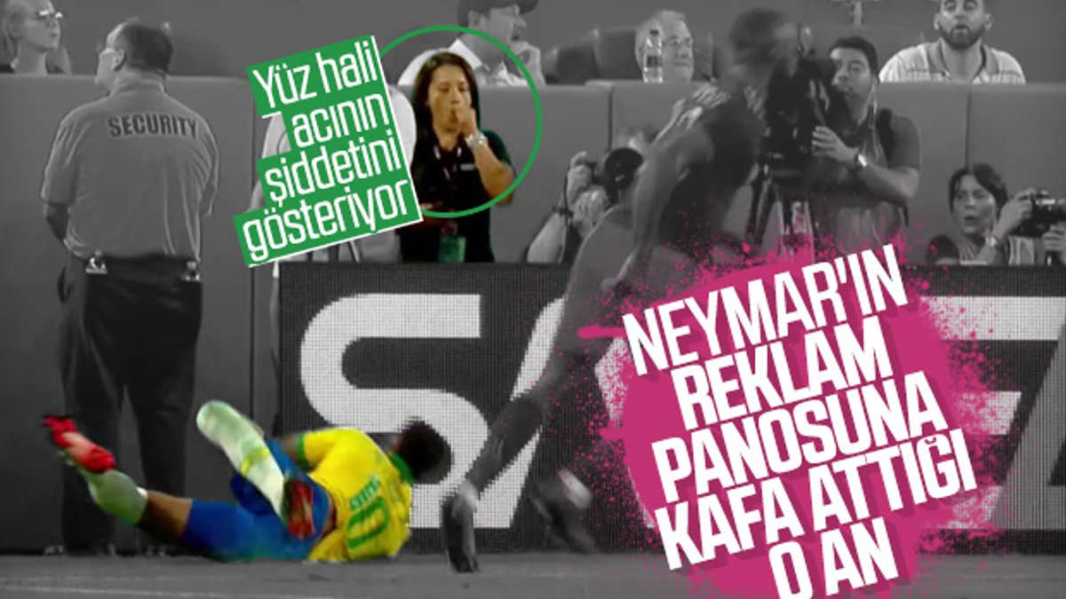 Neymar reklam panosuna kafasını çarptı