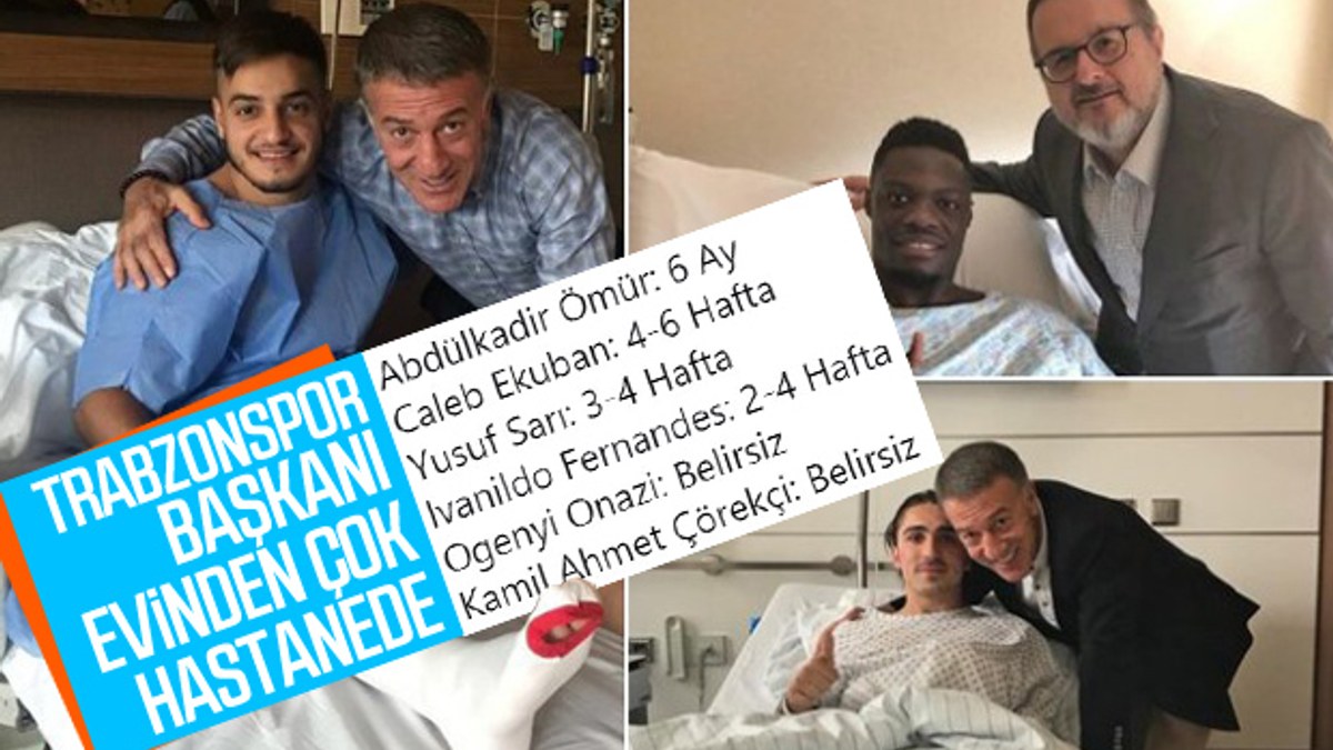 Trabzonspor'da sakatlıkların ardı arkası kesilmiyor