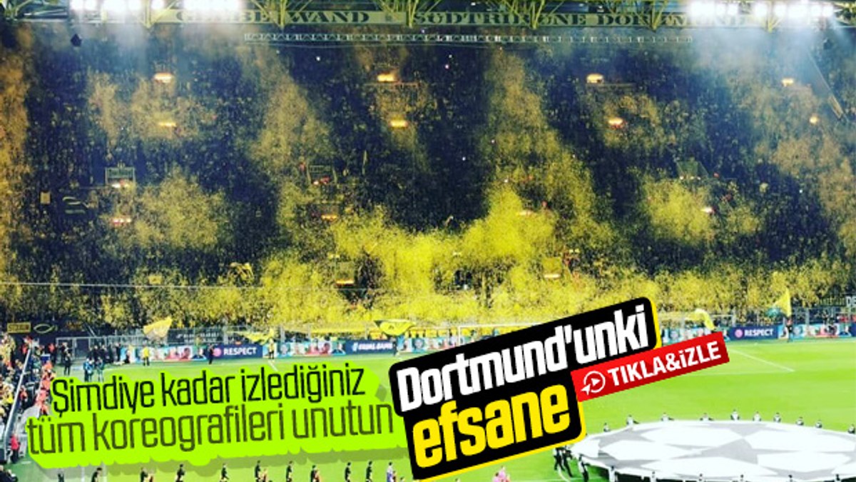 Dortmund taraftarlarından müthiş kareografi
