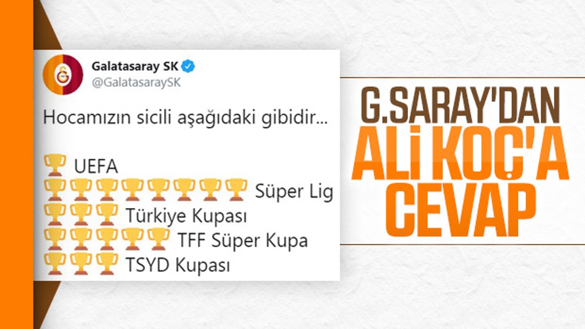 Galatasaray'dan Ali Koç'a Fatih Terim cevabı