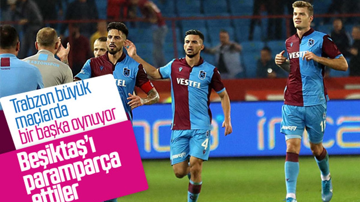 Trabzonspor, Beşiktaş'a fark attı