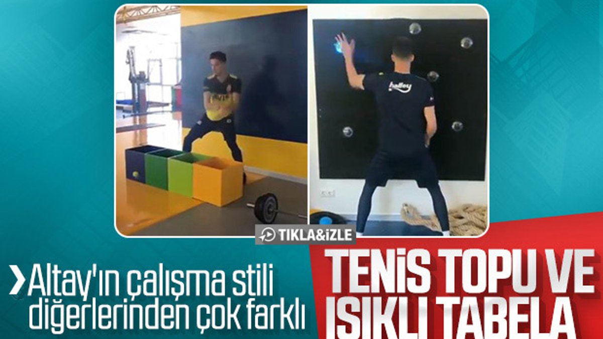 Altay'ın tenis toplarıyla yaptığı antrenman - İZLE