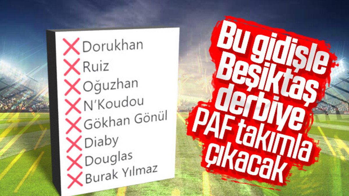 Beşiktaş'ta derbi öncesi sakat futbolcular