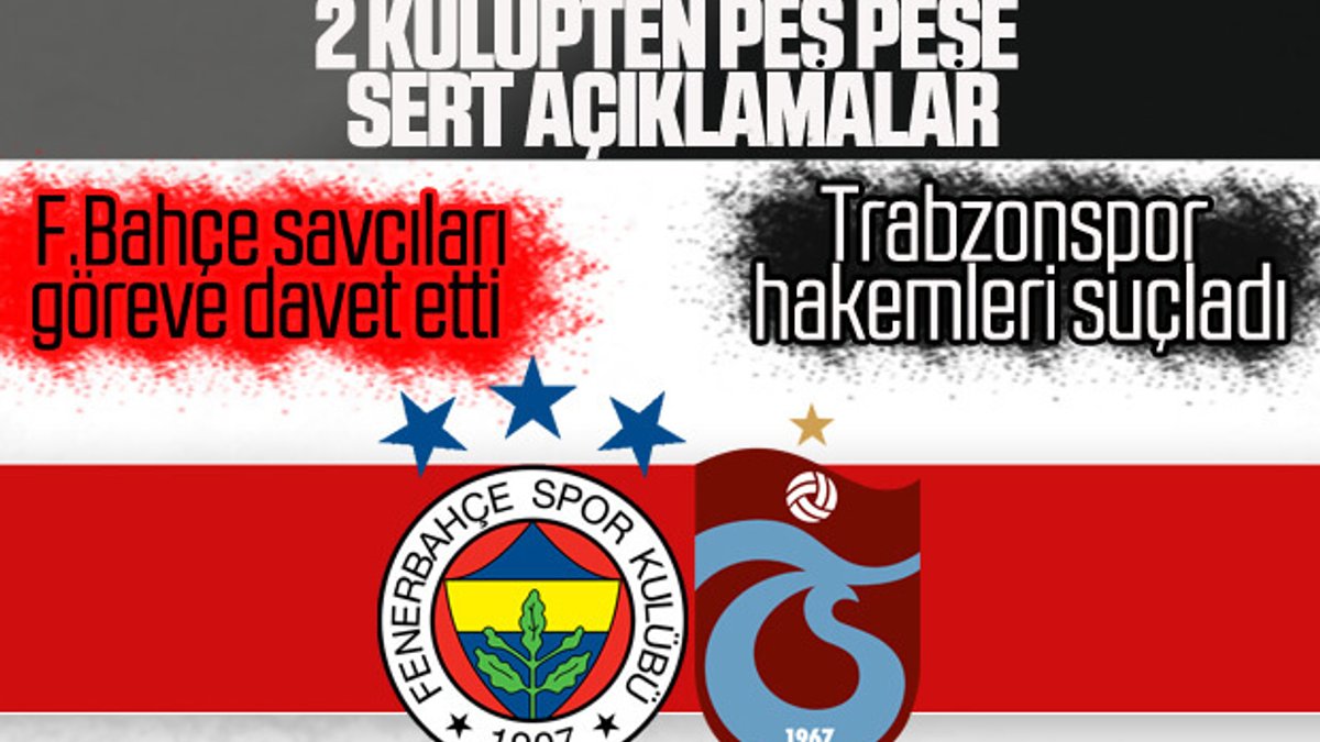 Fenerbahçe savcılara seslendi Trabzonspor hakemlere