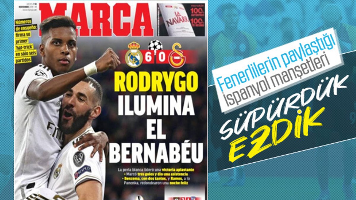İspanyol basını: Real Madrid, G.Saray'ı süpürdü