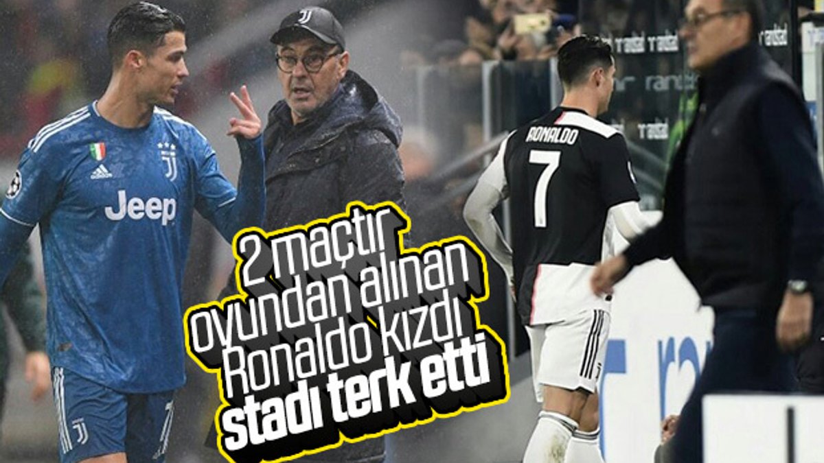 Oyundan çıkan Ronaldo, Sarri'ye tepki gösterdi