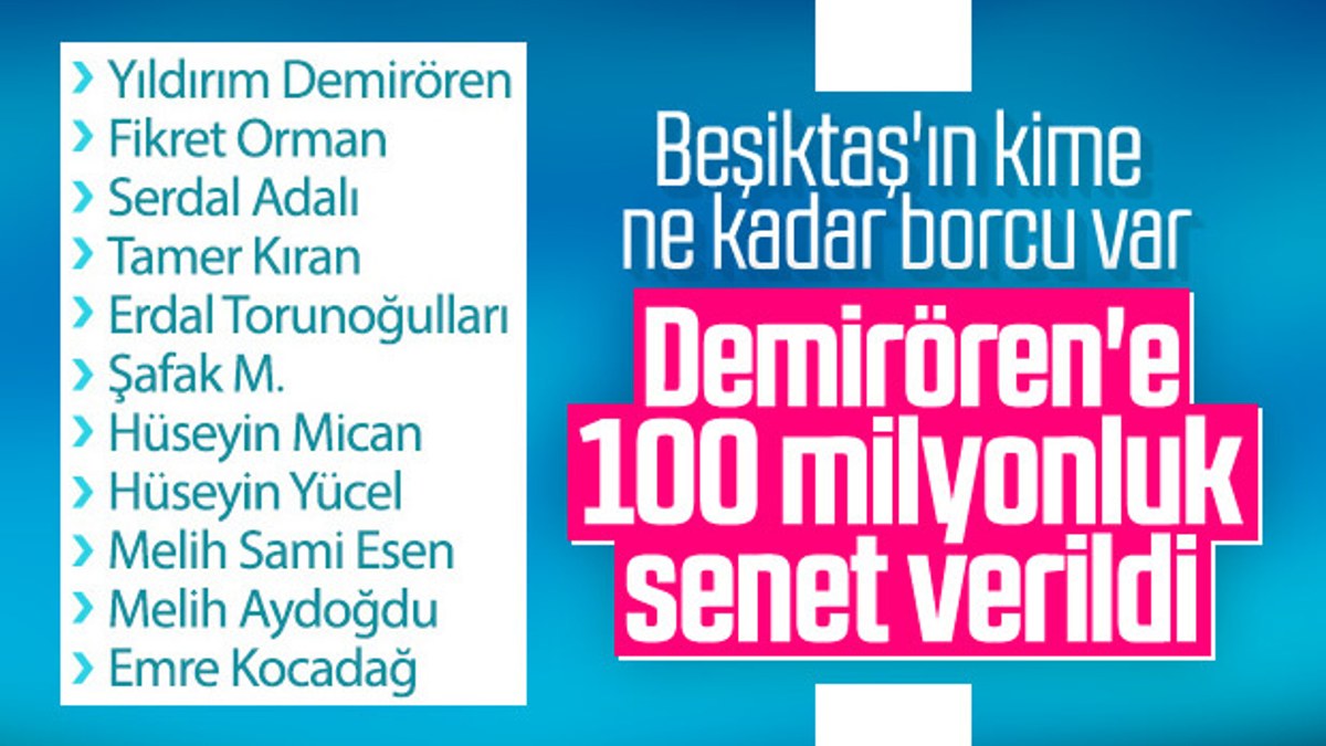 Beşiktaş'ın eski yöneticilere olan borçları