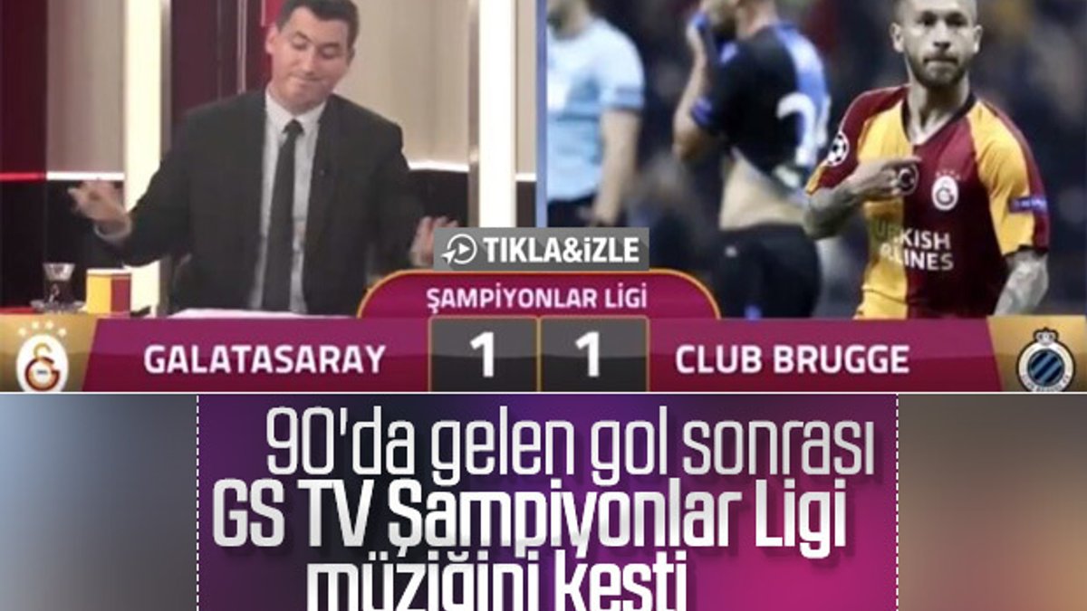Club Brugge'ün golünde GS TV'de yaşanan üzüntü