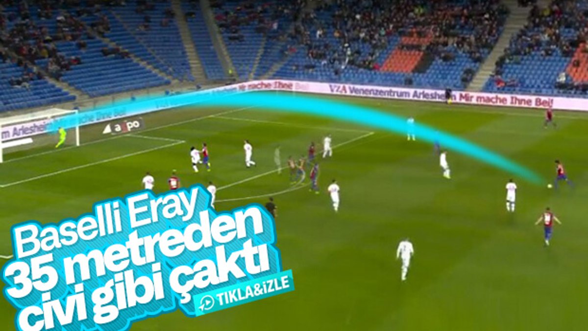 Eray Cömert, 35 metreden harika bir gol attı