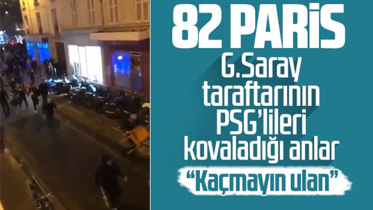 Galatasaray taraftarı PSG’lileri kovaladı: Kaçmayın lan