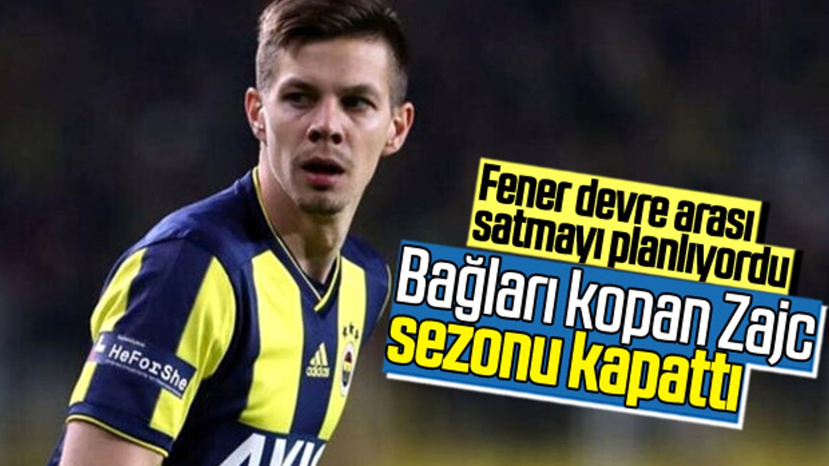 Fenerbahçe'de Zajc en az 4 ay yok
