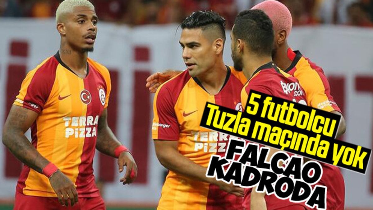 Galatasaray'da 5 oyuncu Tuzlaspor kadrosuna alınmadı