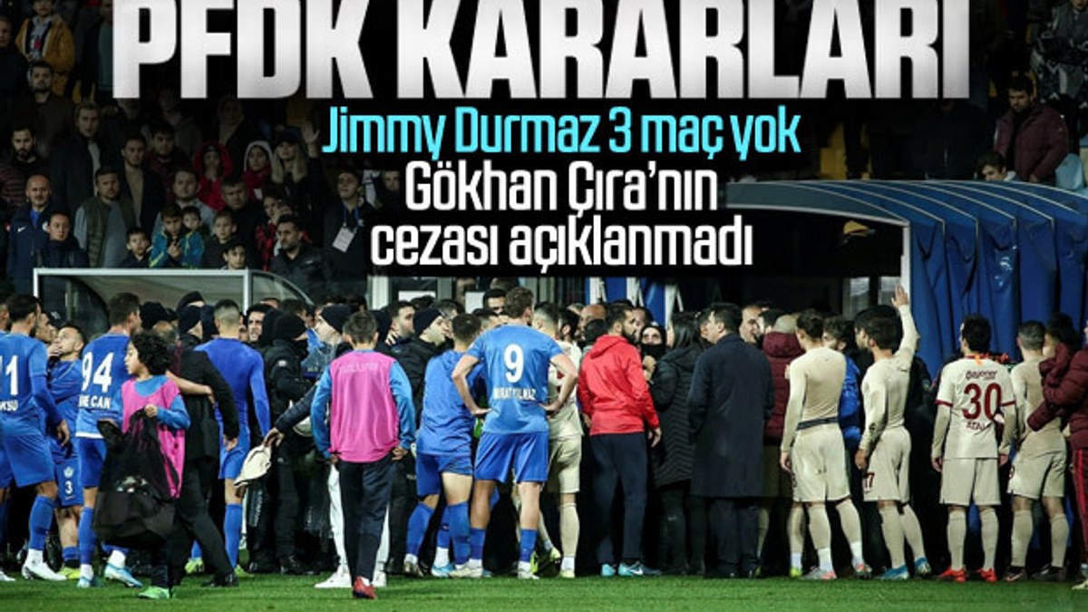 PFDK'dan Jimmy Durmaz'a 3 maç ceza