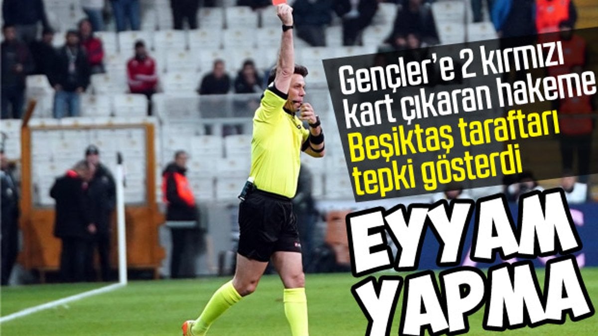 Beşiktaş taraftarından hakeme kırmızı kart tepkisi