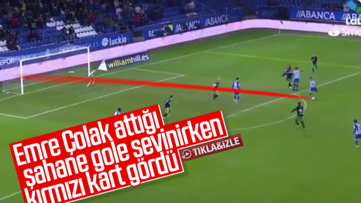 Emre Çolak önce gol attı sonra kırmızı kart gördü