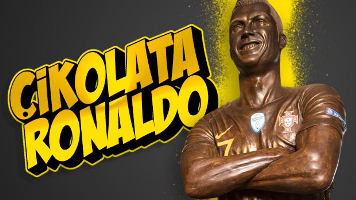 Ronaldo'nun çikolatadan heykeli yapıldı
