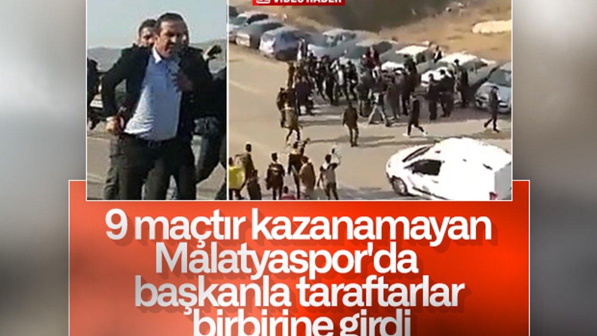 Yeni Malatyaspor Başkanı ve taraftarlar kavga etti