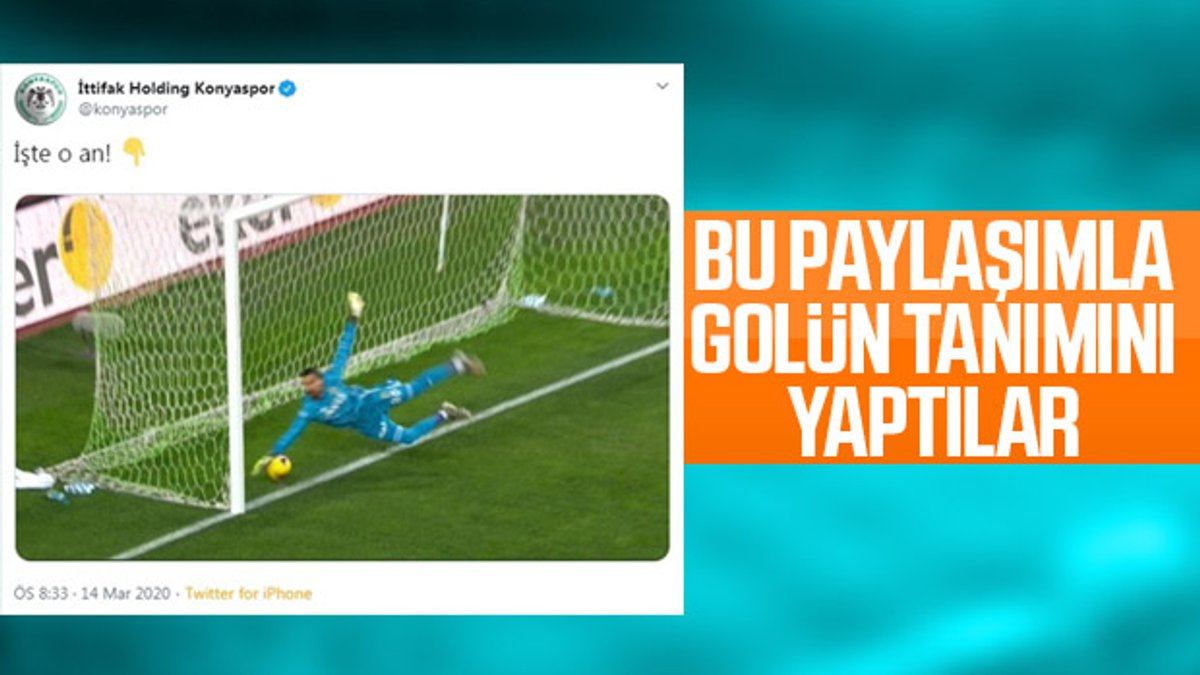Konyaspor'dan hakeme gol göndermeli paylaşım