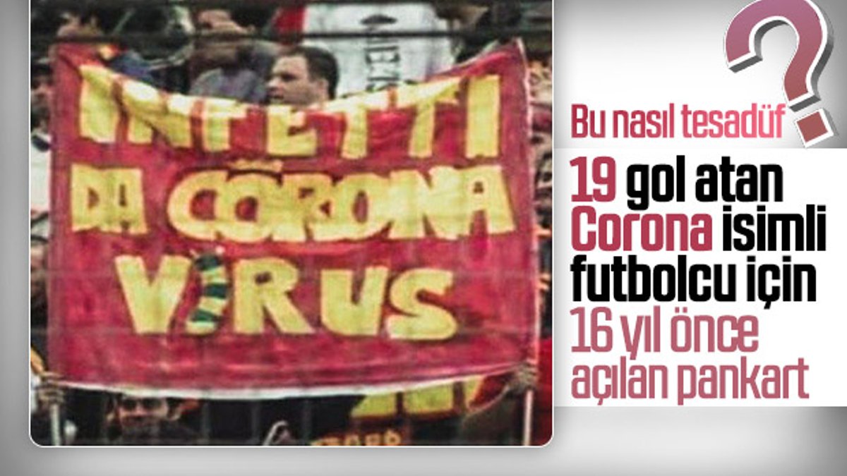 16 yıl önce açılan 'Corona' pankartı