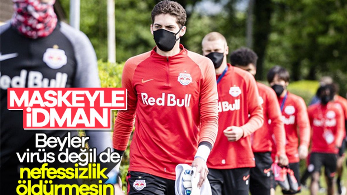 Salzburglu futbolcular maskeyle idmana çıktı