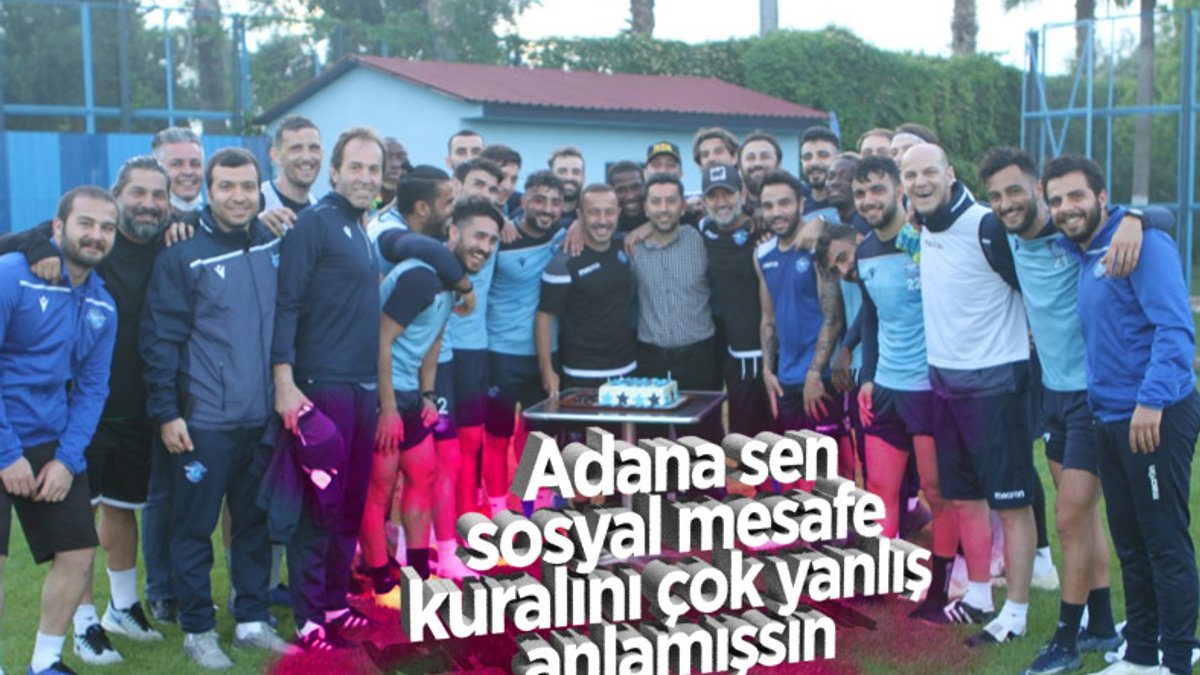 Adana Demirspor sosyal mesafeyi hiçe saydı