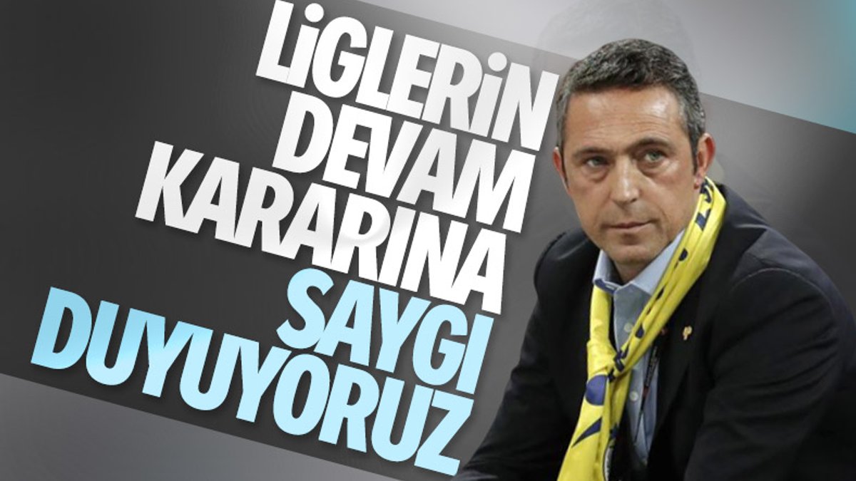 Fenerbahçe,liglerin başlamasına yönelik tutumunu açıkladı