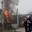 Çatışmaların arasında tahliye edilen Ukraynalıların kareleri
