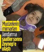 Gaziantep'te jandarma ekipleri enkaz altındaki Zeynep'i sağ olarak çıkardı