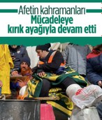 Diyarbakır'da çalışmalarda ayağı kırılan AFAD gönüllüsü görevine devam ediyor