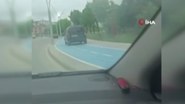 Arnavutköy'de bisiklet yolundan giden sürücüye ceza