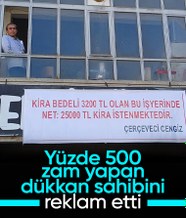 Ankara'da yüzde 500 zam talebine isyan: İş yerine pankart astı