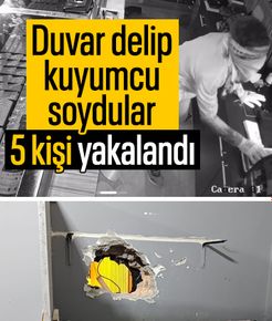 Bitlis'te duvarını deldikleri kuyumcuyu soyan 5 şüpheli yakalandı