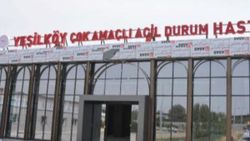 Yeşilköy pandemi hastanesinin tabelası asıldı