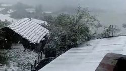 Karabük'te mayıs ayında kar yağdı