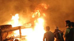 El Bab'da mazot tankerine yerleştirilen bomba patladı