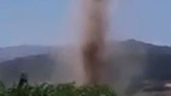 Kahramanmaraş'ta görüntülenen dev hortum