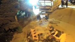 Artvin'de piknik masası devrilince yamaca yuvarlandılar