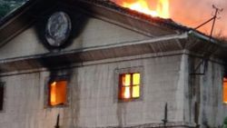 Bursa'da tarihi binada yangın