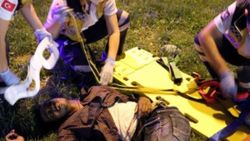 Ankara'da bir kişi demirlere sıkıştı