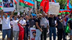 Ermenistan'ın Washington Büyükelçiliği önünde protesto