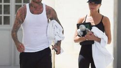 David Beckham ve ailesi İtalya'da tatilde