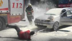 Şanlıurfa’da seyir halindeki otomobil yandı