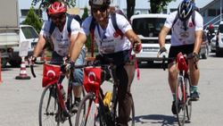 Ayasofya'ya gitmek için Düzce'den pedal çeviriyorlar