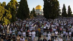 Mescid-i Aksa'da Kurban Bayramı namazı kılındı