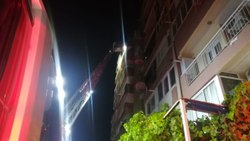 A fire broke out on the top floor of an 8-story building in Izmir