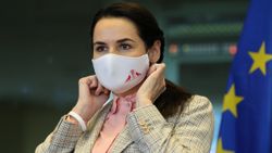 Belaruslu muhalif lider Tikhanovskaya, Brüksel'de