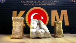 Muğla'da Roma dönemine ait olduğu değerlendirilen sütunlar ele geçirildi
