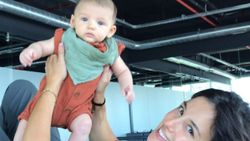 Cansu Tosun, bebeğiyle sporda