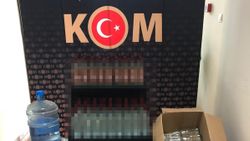 Aydın'da villayı, sahte içki imalathanesine çevirdiler