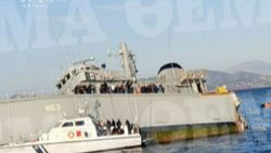 Yunanistan'ın mayın tarama gemisi battı